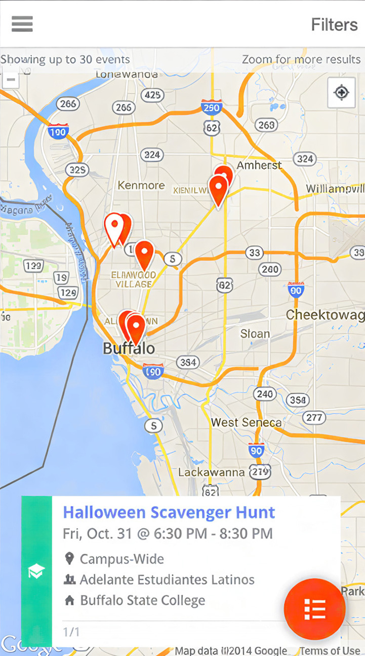 Corq app filters screen